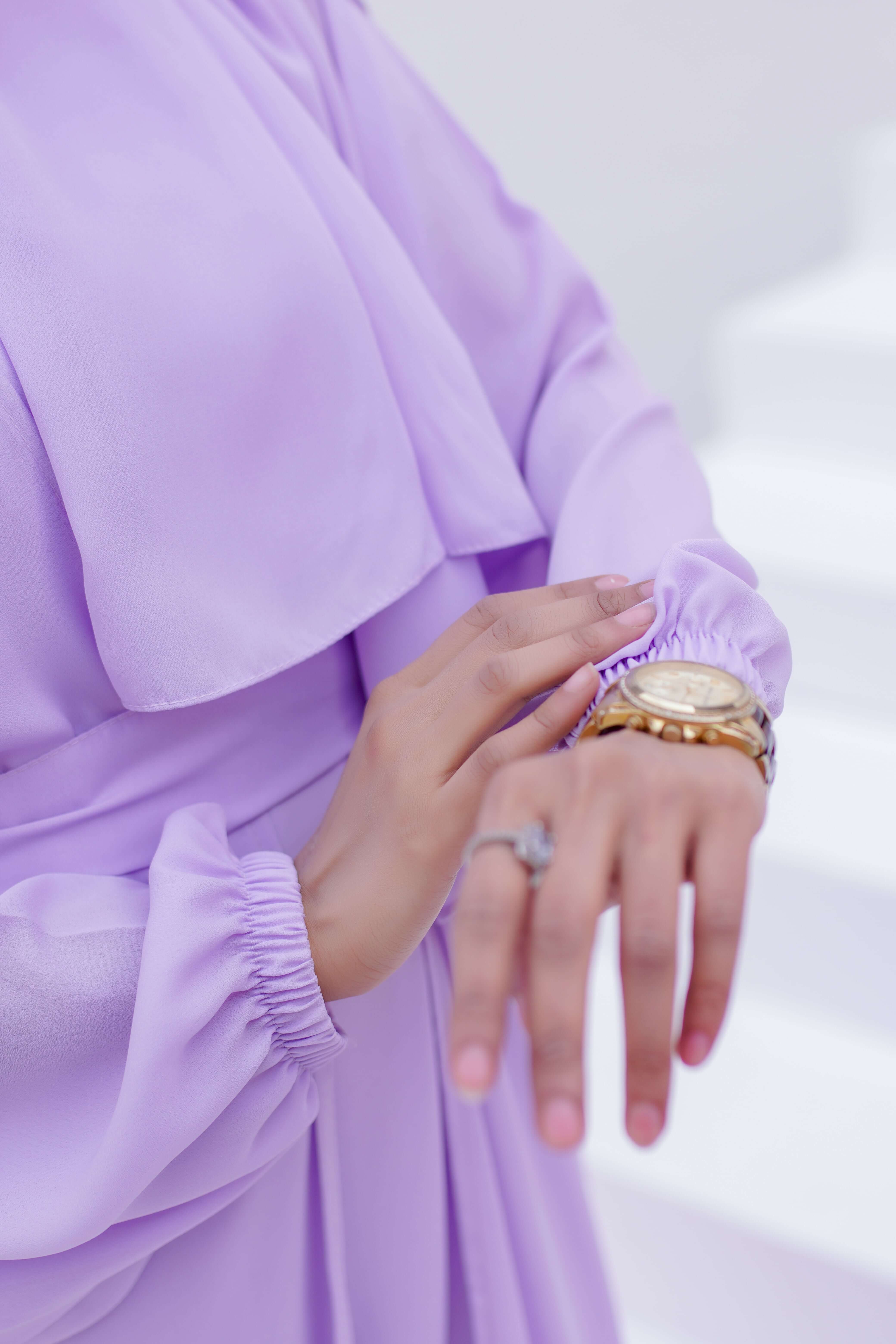 Lilac Open Abaya - Image 2
