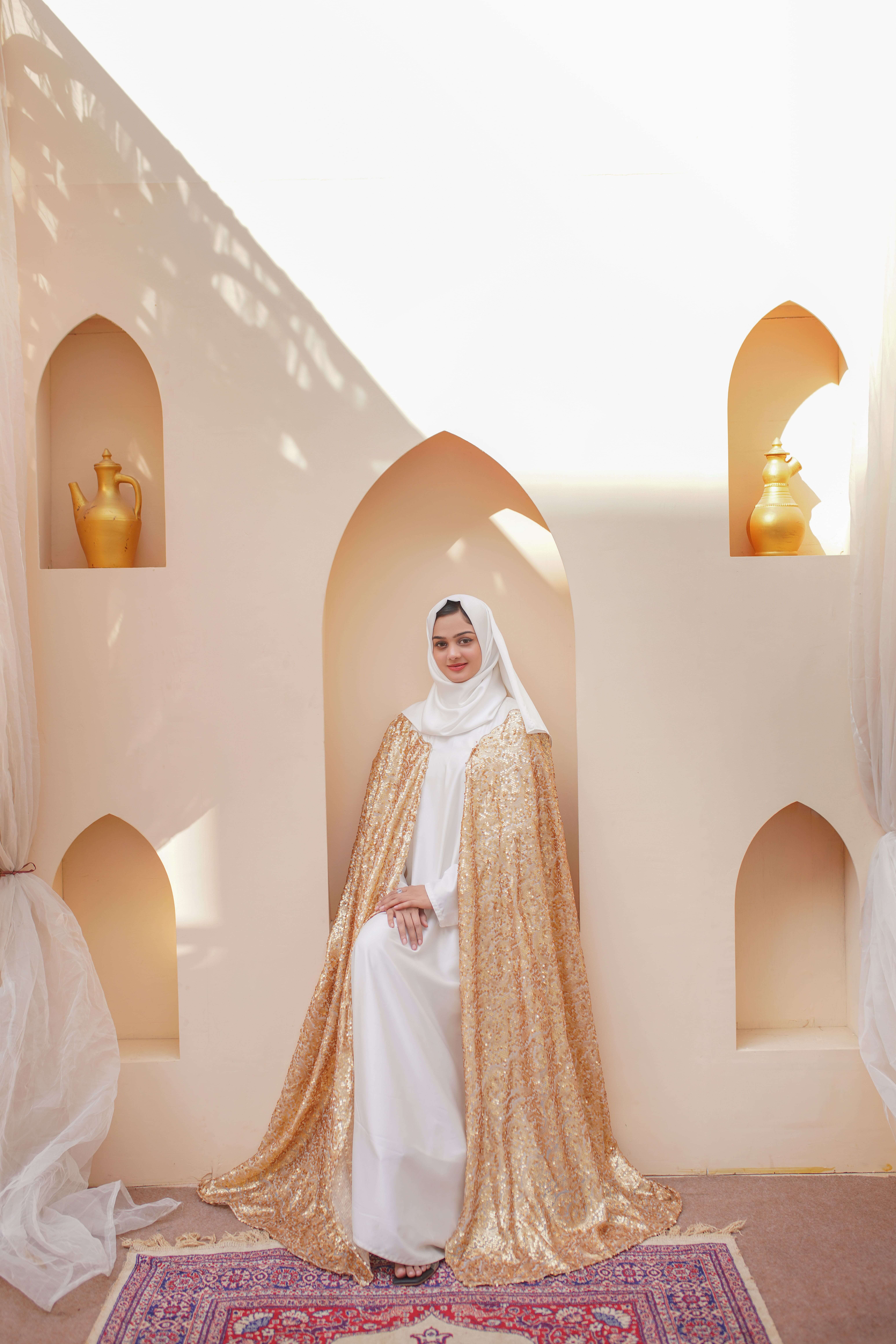 Luxury Sequin Gold Cape