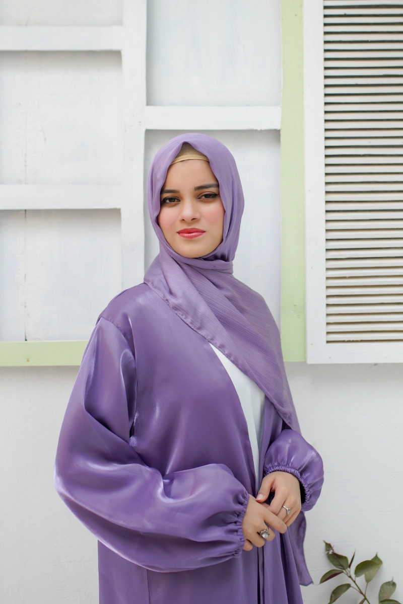 Plum Purple Luxury Abaya - Image 2